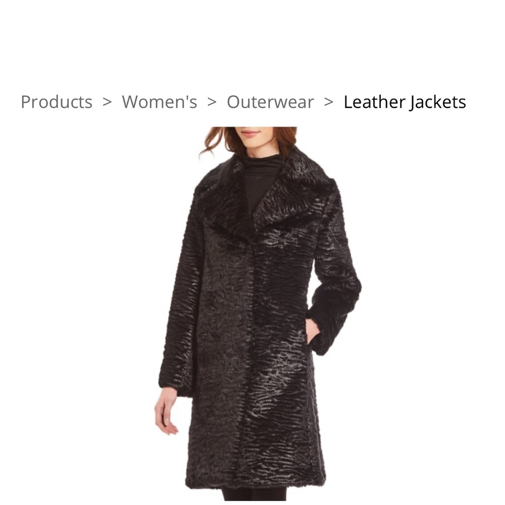 EUC Kate Spade Faux Mink Coat